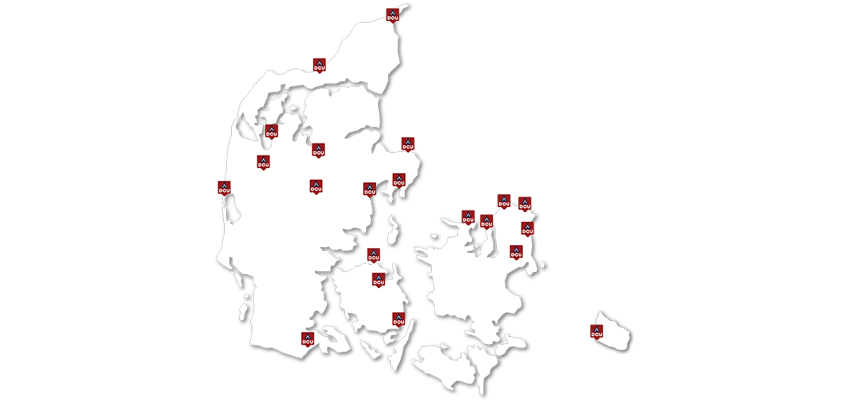 Danmarkskort med pladser
