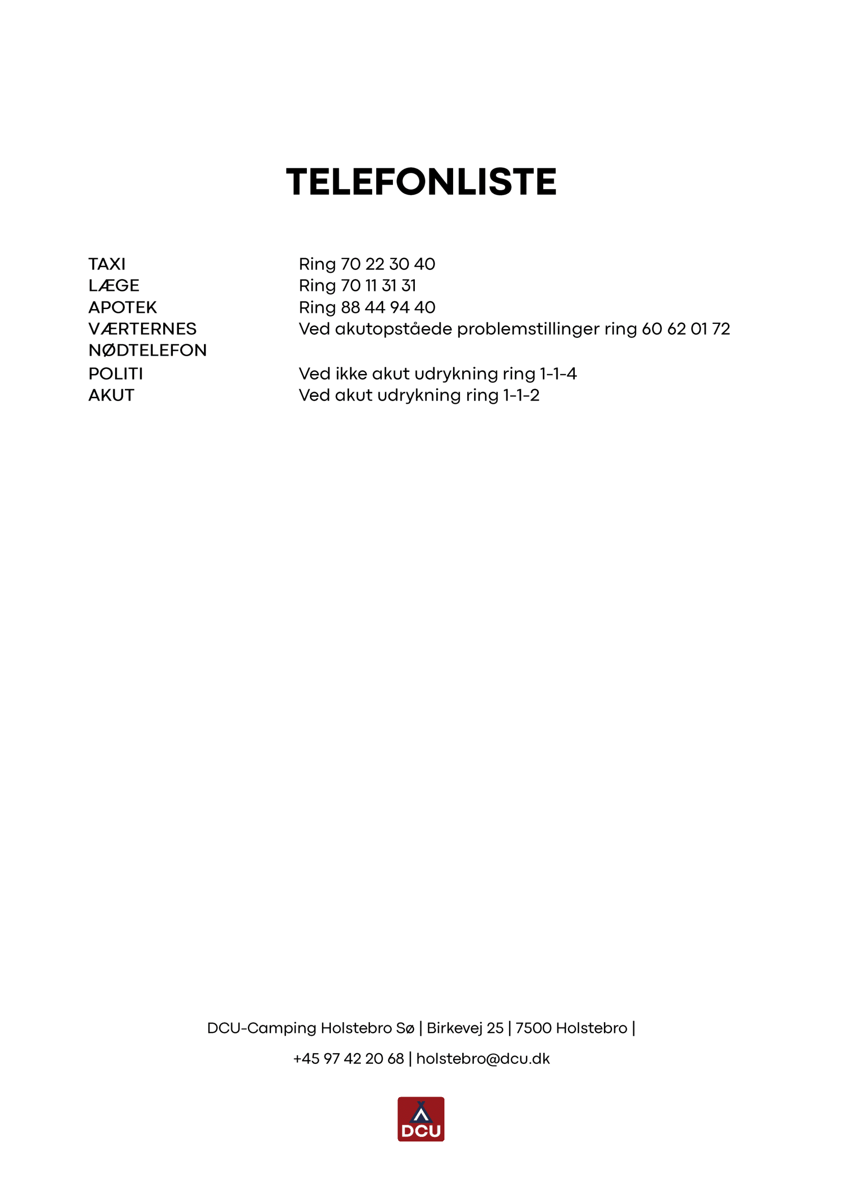 Holstebro telefon
