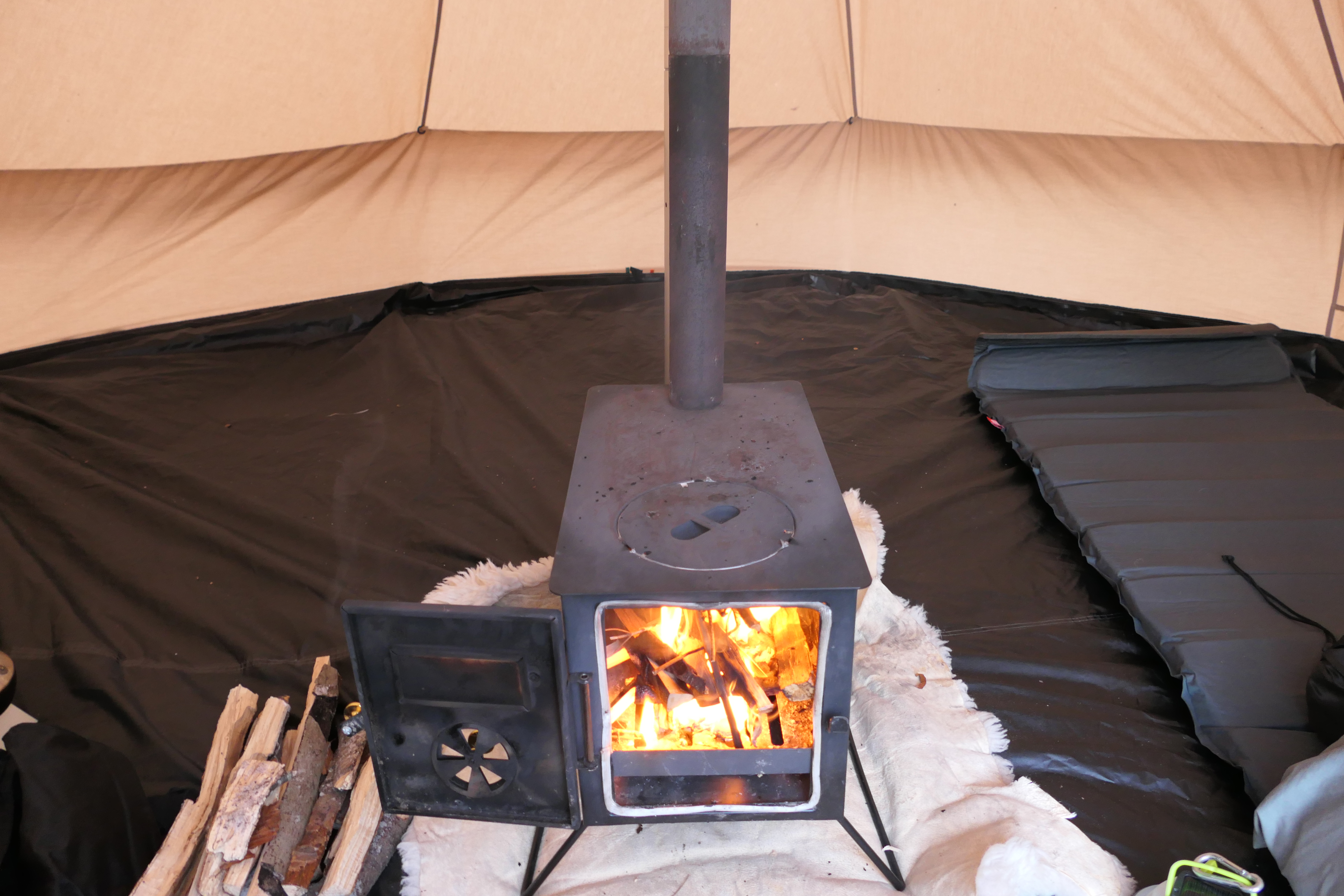 Vintercamping i telt 2