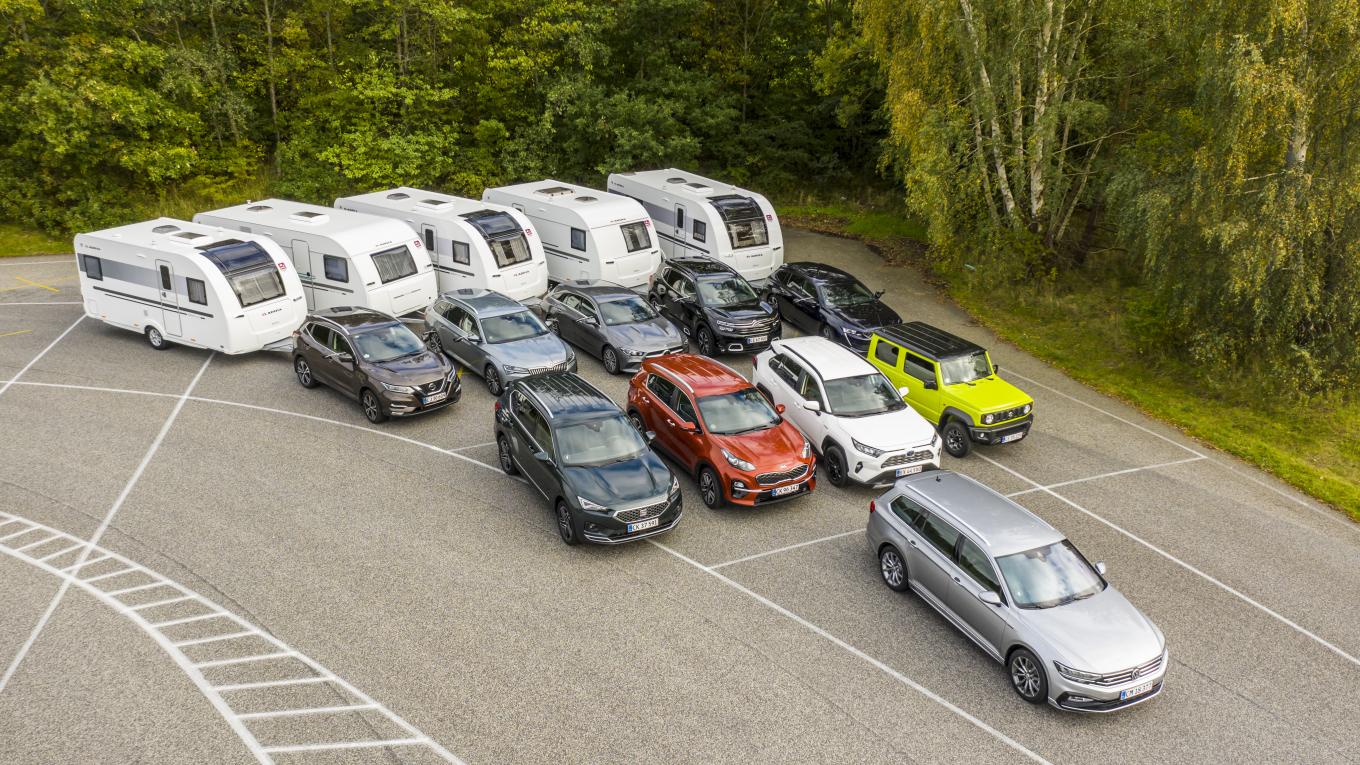 De 10 biler i feltet til årets campingtrækker 2020