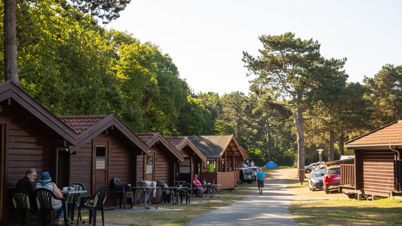 Lej en af de skønne hytter på campingpladsen. Foto: Rasmus Schønning Lej en af de skønne hytter på campingpladsen. Foto: Rasmus Schønning