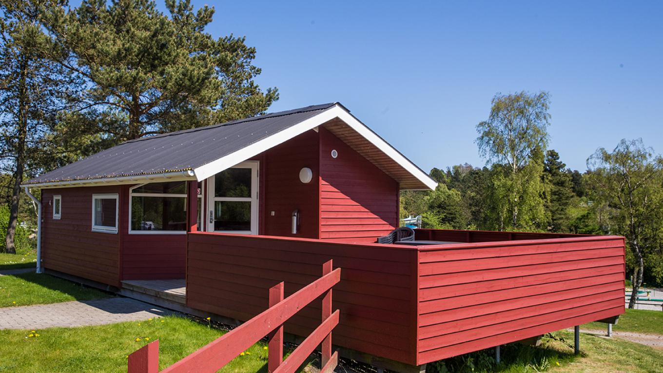 Gæster og campingpladser ville gerne have større hytter, men må ikke ifølge lovgivningen. Her er en hytte fra DCU-Camping Mols. Hytte, hytter, DCU-Camping Mols, større hytter, lovgivning