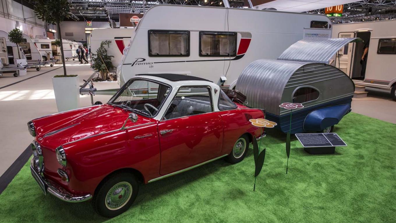Der var noget for enhver smag på årets campingmesse i Düsseldorf. campingmesse, Caravan Salon Düsseldorf, Goggomobil, campingvogn