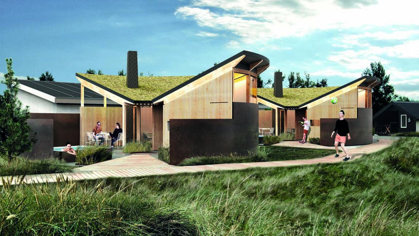 Henne Strand Camping, Lærkereder, campinghytter, arkitekttegnede hytter