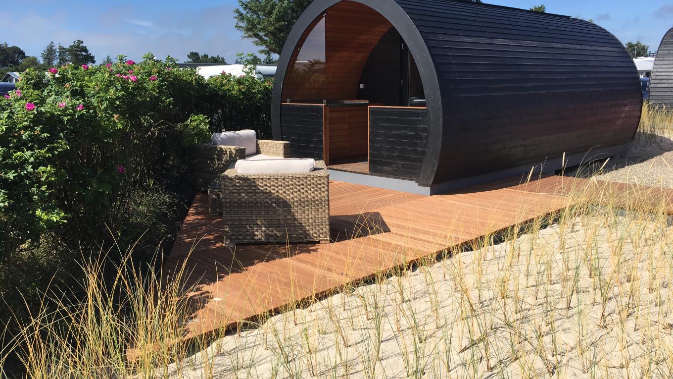 Henne Strand Camping, Natur-suiter, hytte, camping, campinghytte