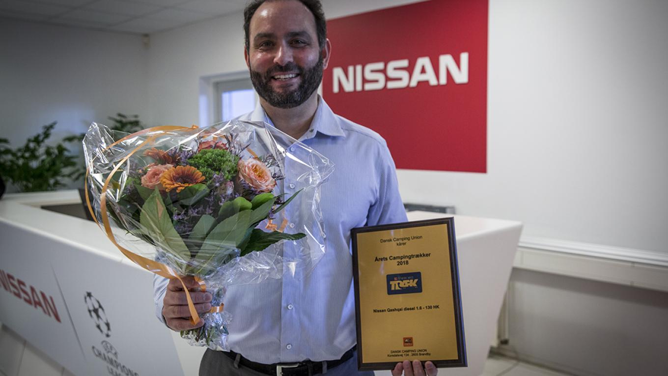 Ralph Gonsalves, Nissan Nordic Danmark, Nissan Qashqai, Årets Campingtrækker 2018