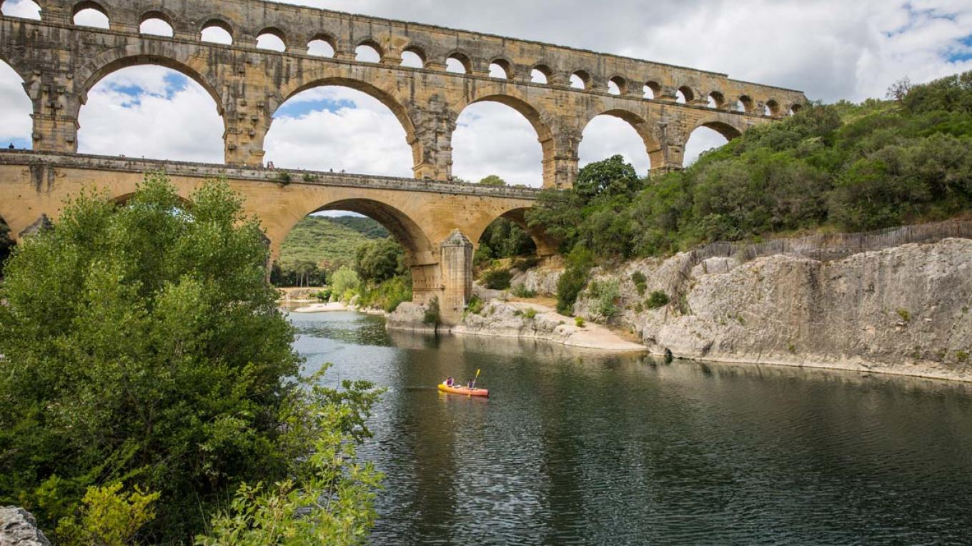 Rhônefloden, Frankrig, Pont du Gard