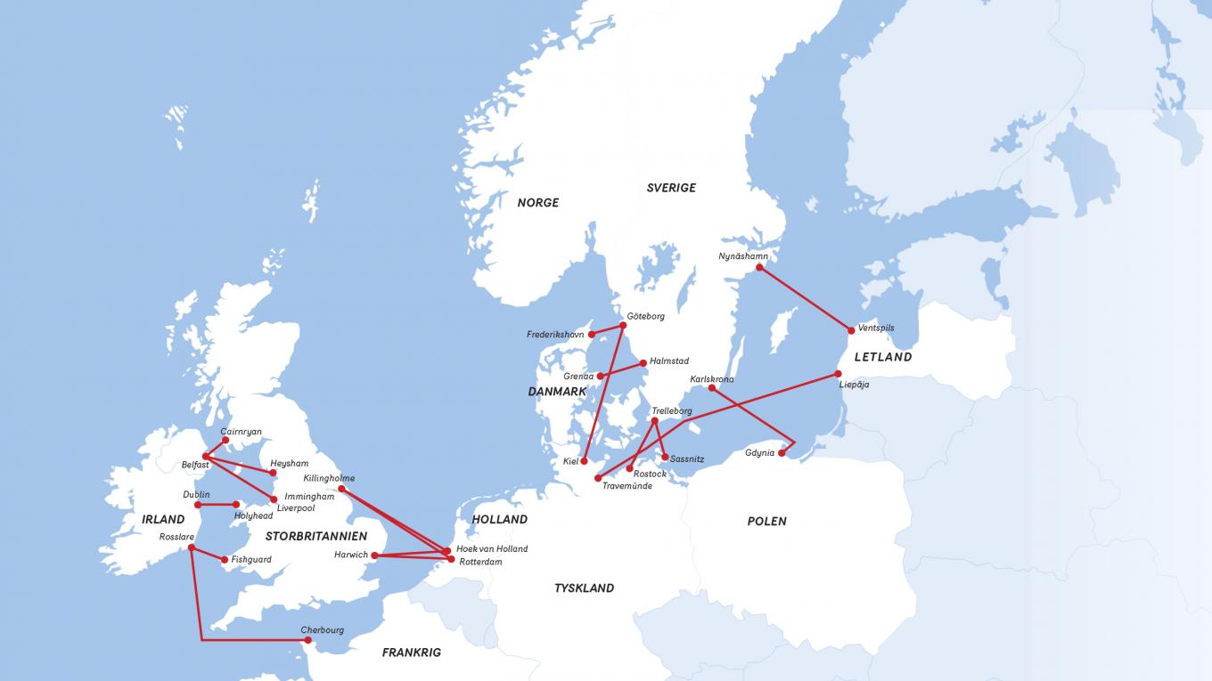 Stena Line rutekort Stena Line