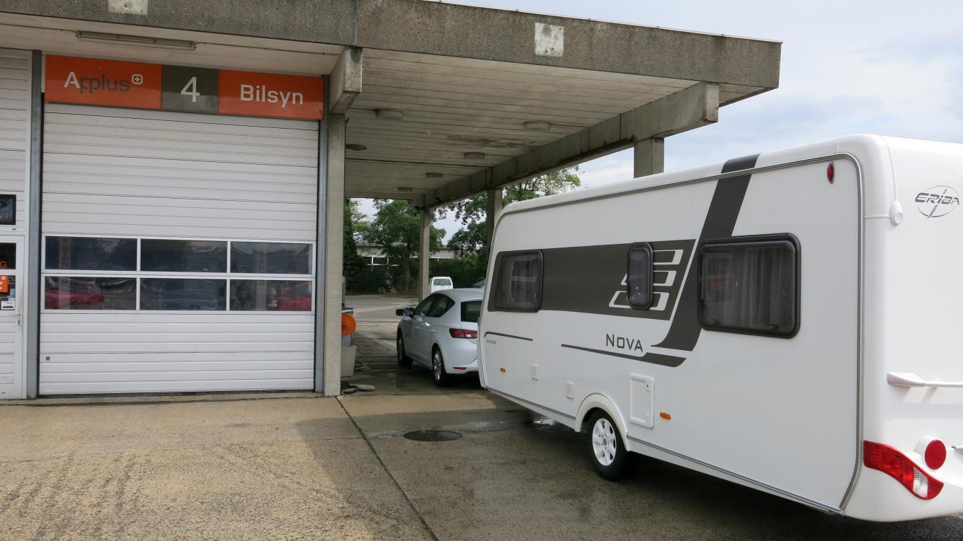 Vejning er vigtigt ifm. køb af brugt campingvogn. Foto: Jørgen W. Frölich