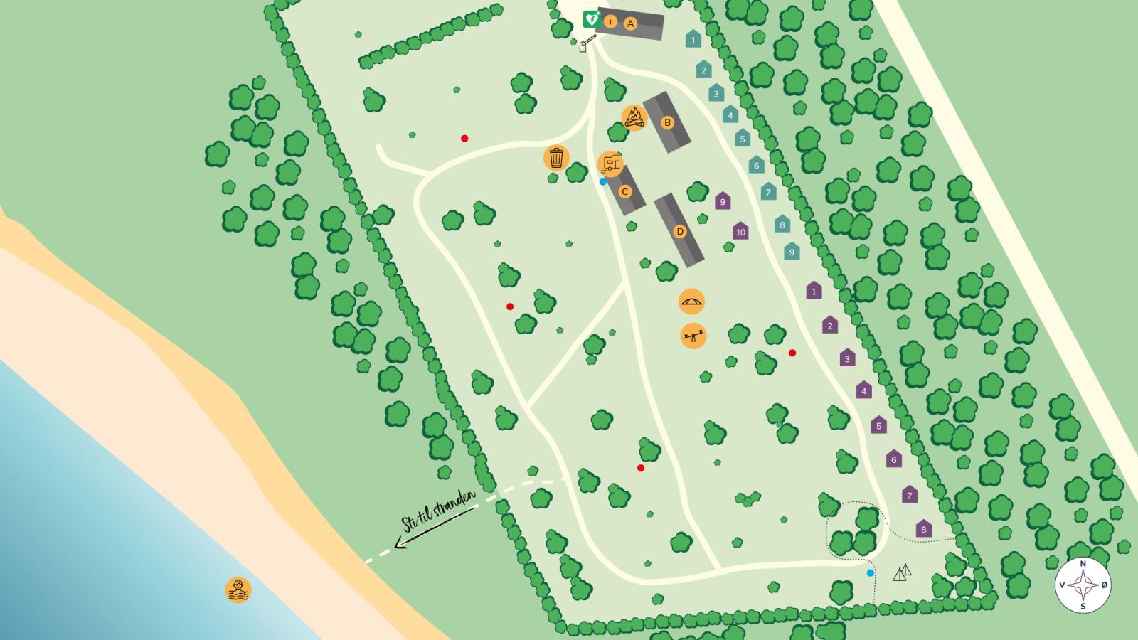 DCU-Camping Rønne Strand - Galløkken Pladskort 16_9