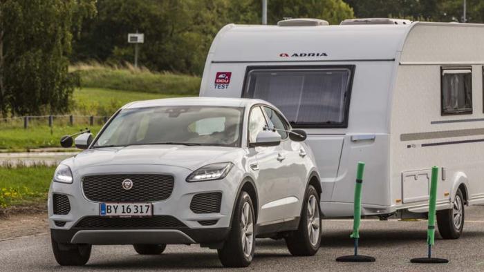 Jaguar E-Pace, bil, biltest, campingtrækker