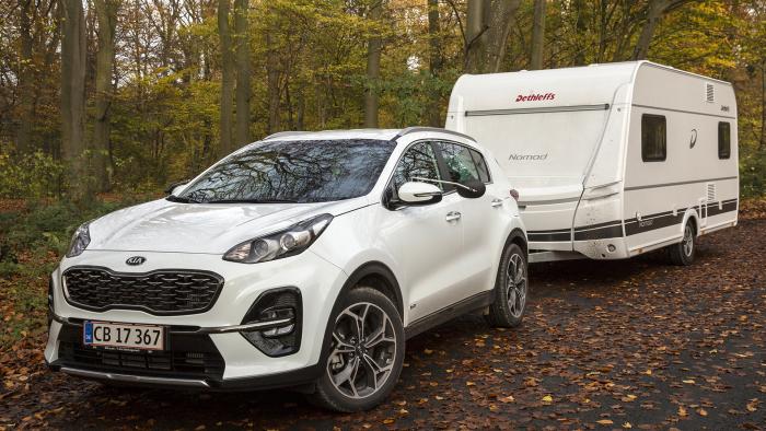 Kia Sportage, campingtrækkertest, campingtrækker, DCU