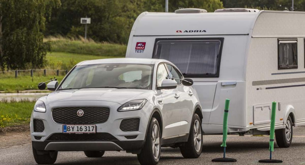 Jaguar E-Pace, bil, biltest, campingtrækker