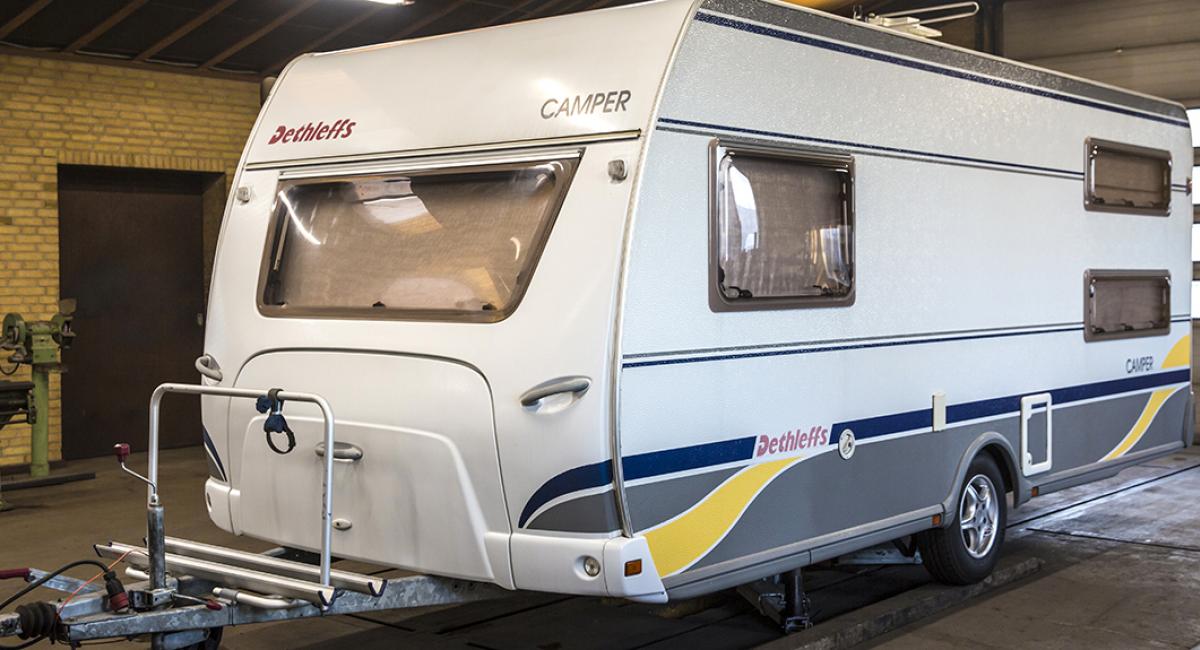 Dethleffs campingvogn, akselforstærkning, værksted, Lageri-Schmidt