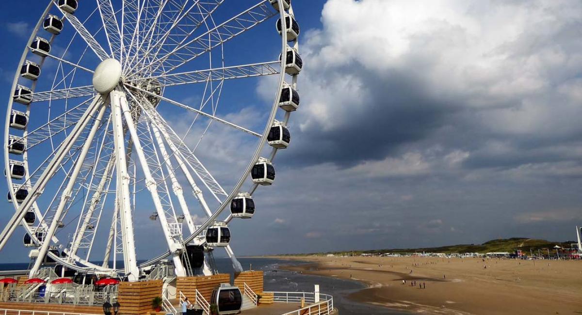 Holland, Scheveningen, pariserhjul, sandstrand