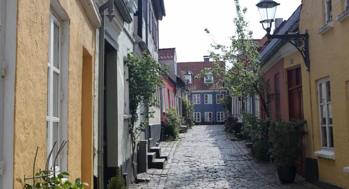 Hjelmerstald, gamle huse, Aalborg