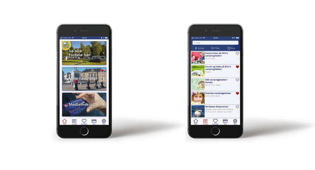 DCU-app, DCU Fordele, mobilapp, mobil