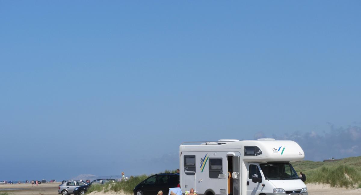 Saltum Strand, Nordjylland, lækre strande, autocamper på stranden