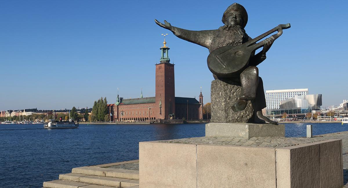 statue, Evert Taube, Stockholm, Sverige