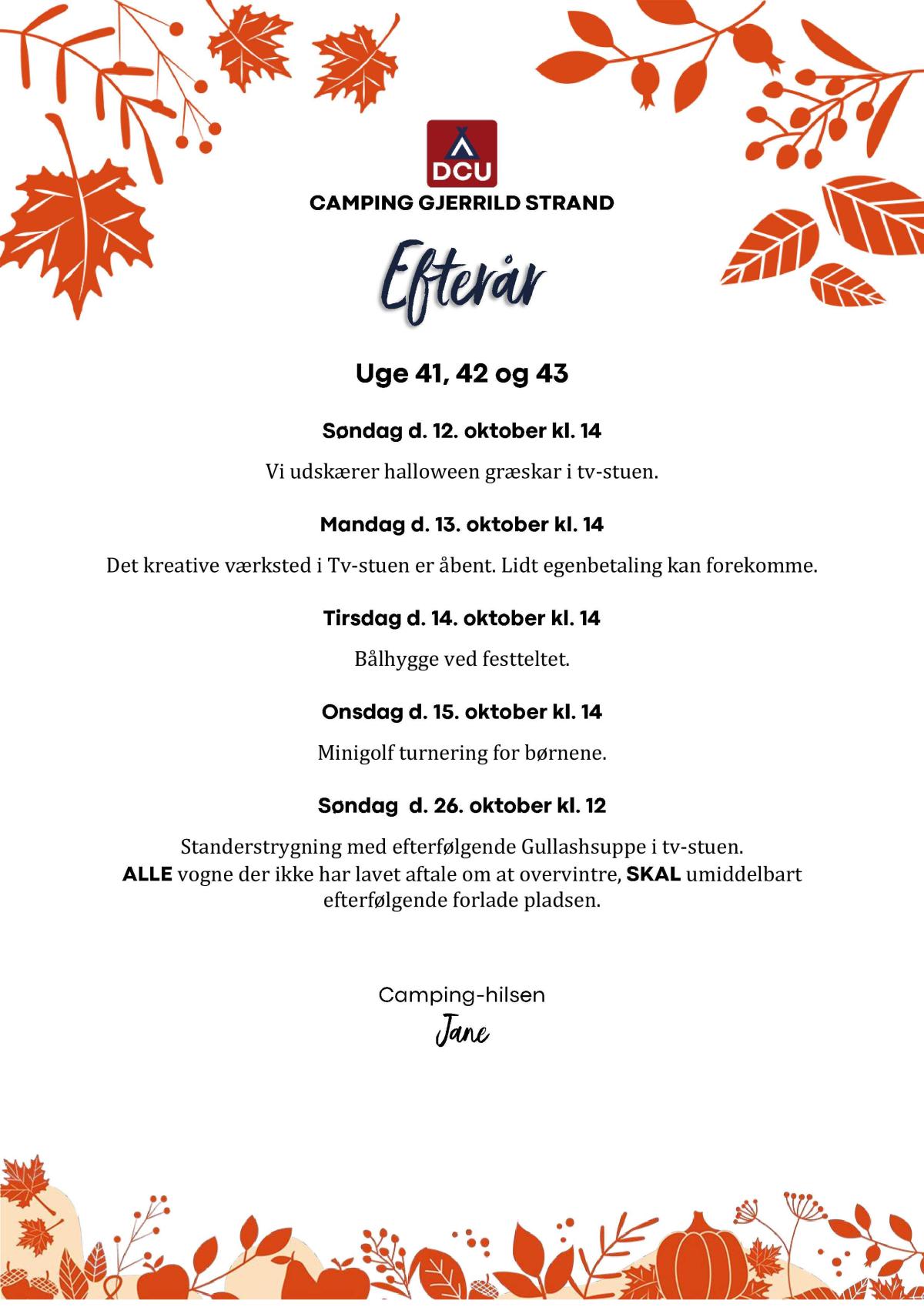 Aktiviteter i efterårsferien