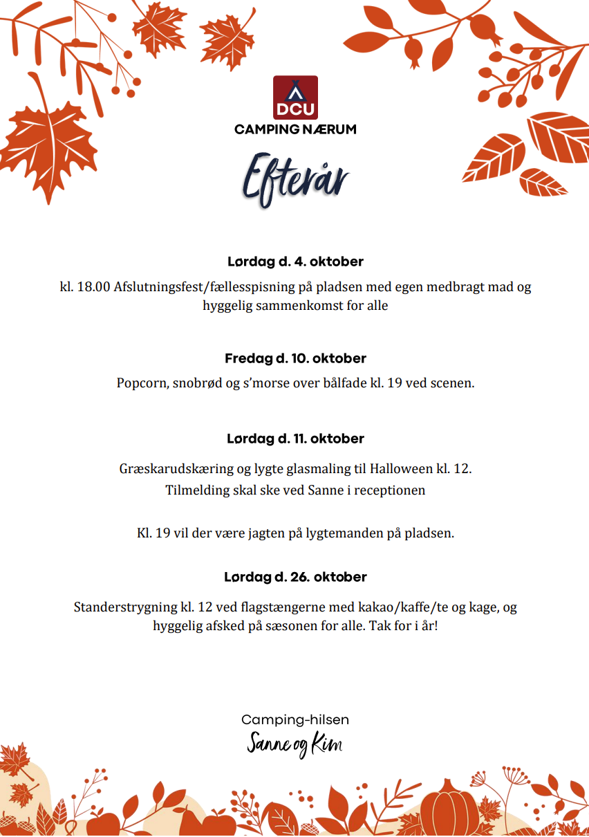 Aktiviteter i efterårsferien