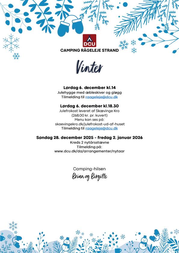 DCU-Camping Rådeleje Strand Vinteraktiviteter