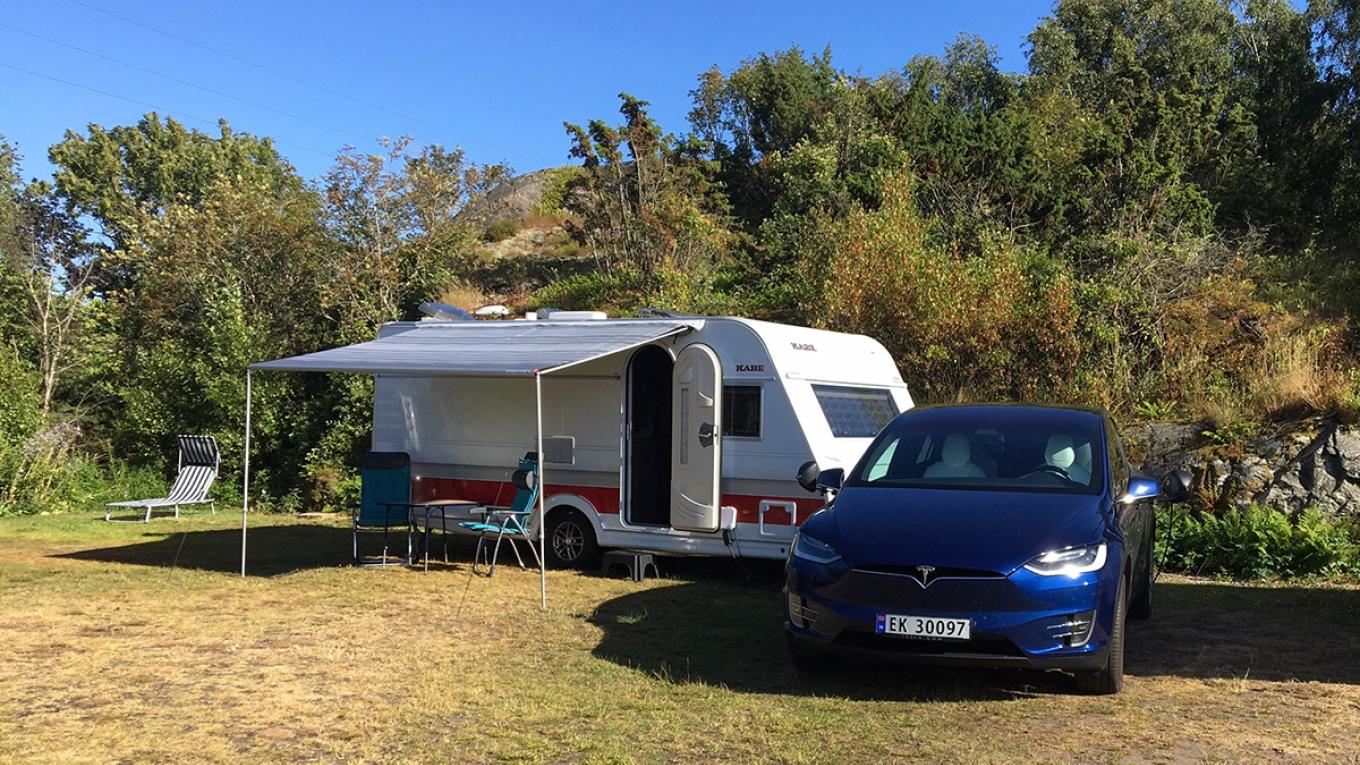 KABE, Tesla, test, campingtrækker, el-biler
