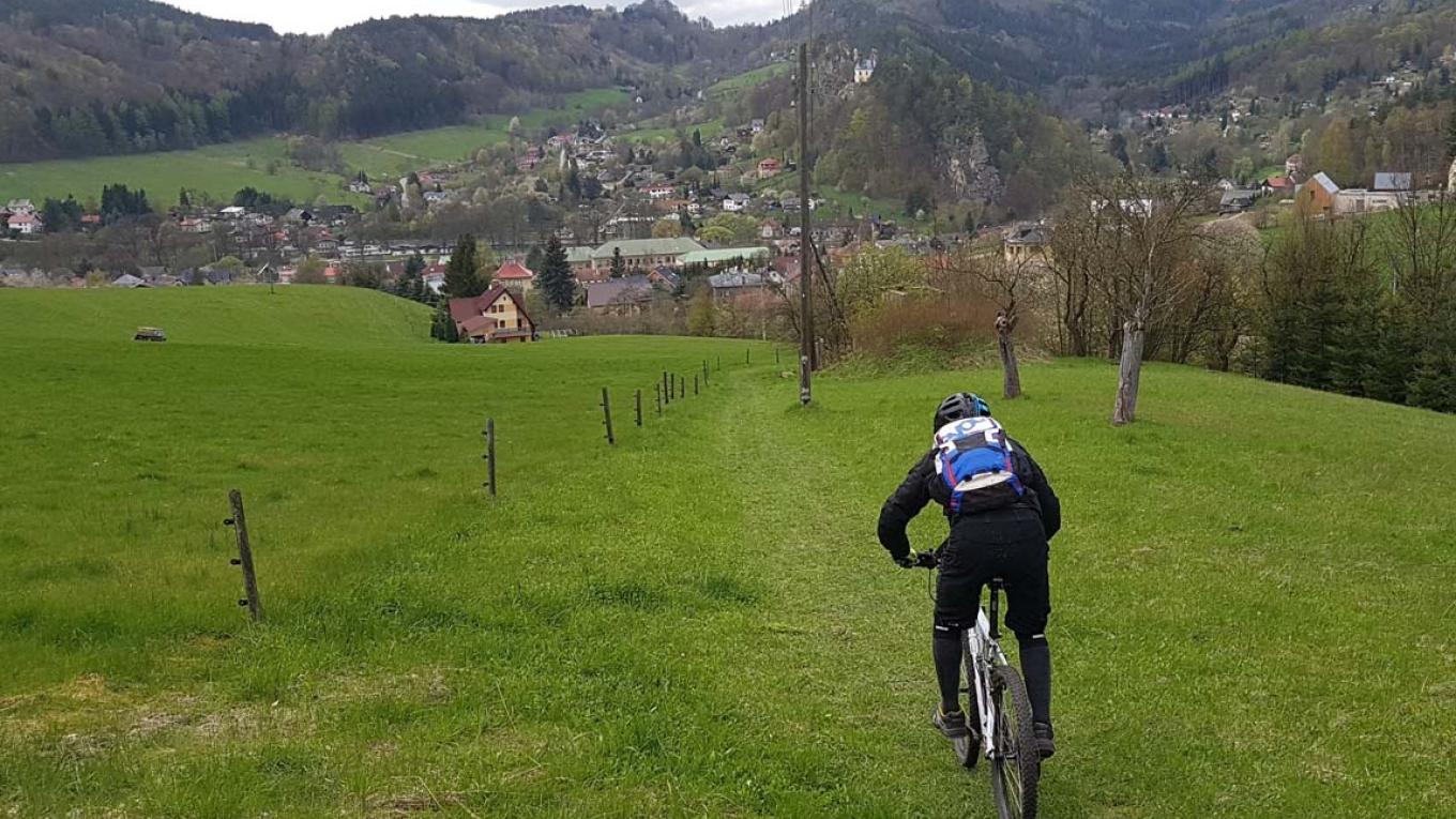 Det bøhmiske paradis, Tjekkiet, Malá Skála, mountainbike
