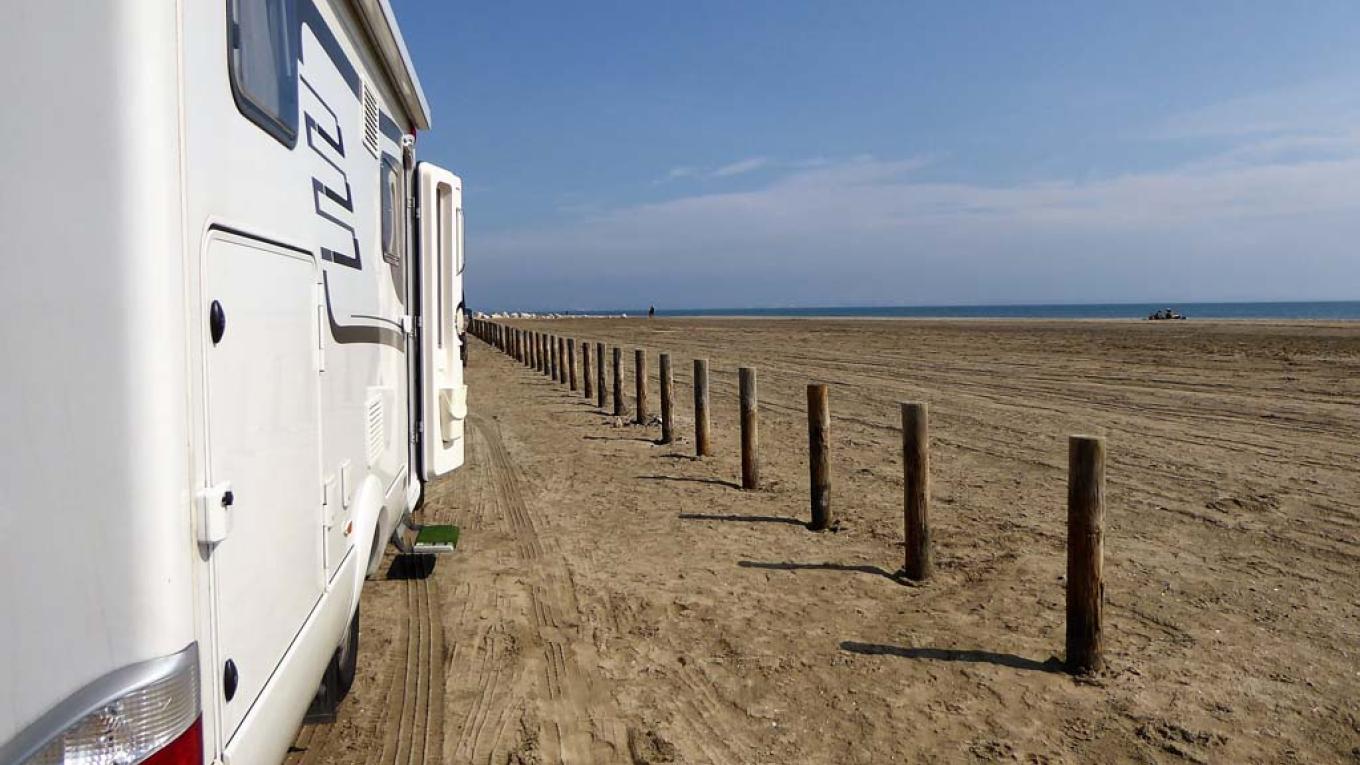 Camargue, autocamper, stellplads, Middelhavet