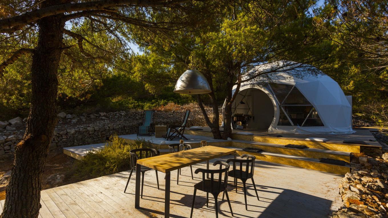 Kroatien, glamping, camping, luksuscamping, luksustelt, luksushytte, globelignenede