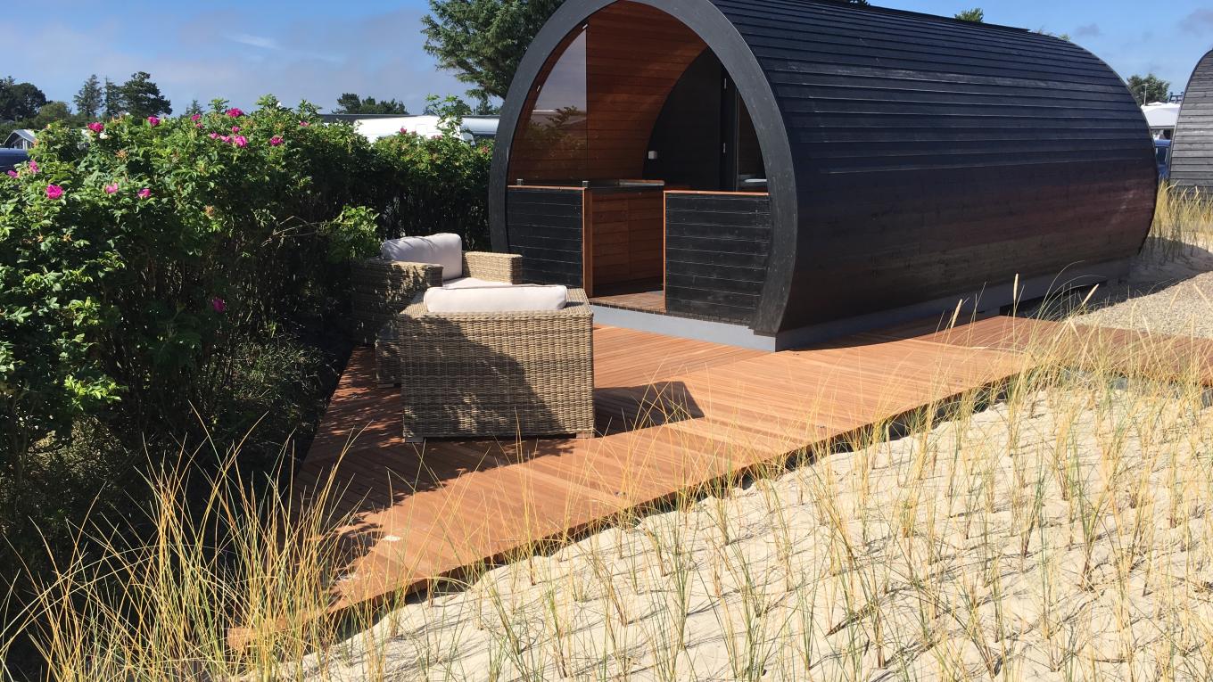 Henne Strand Camping, Natur-suiter, hytte, camping, campinghytte