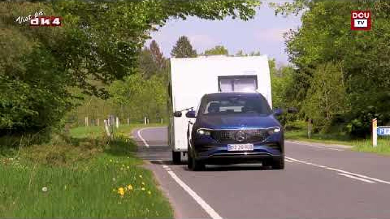 Test af Mercedes EQA som campingtrækker