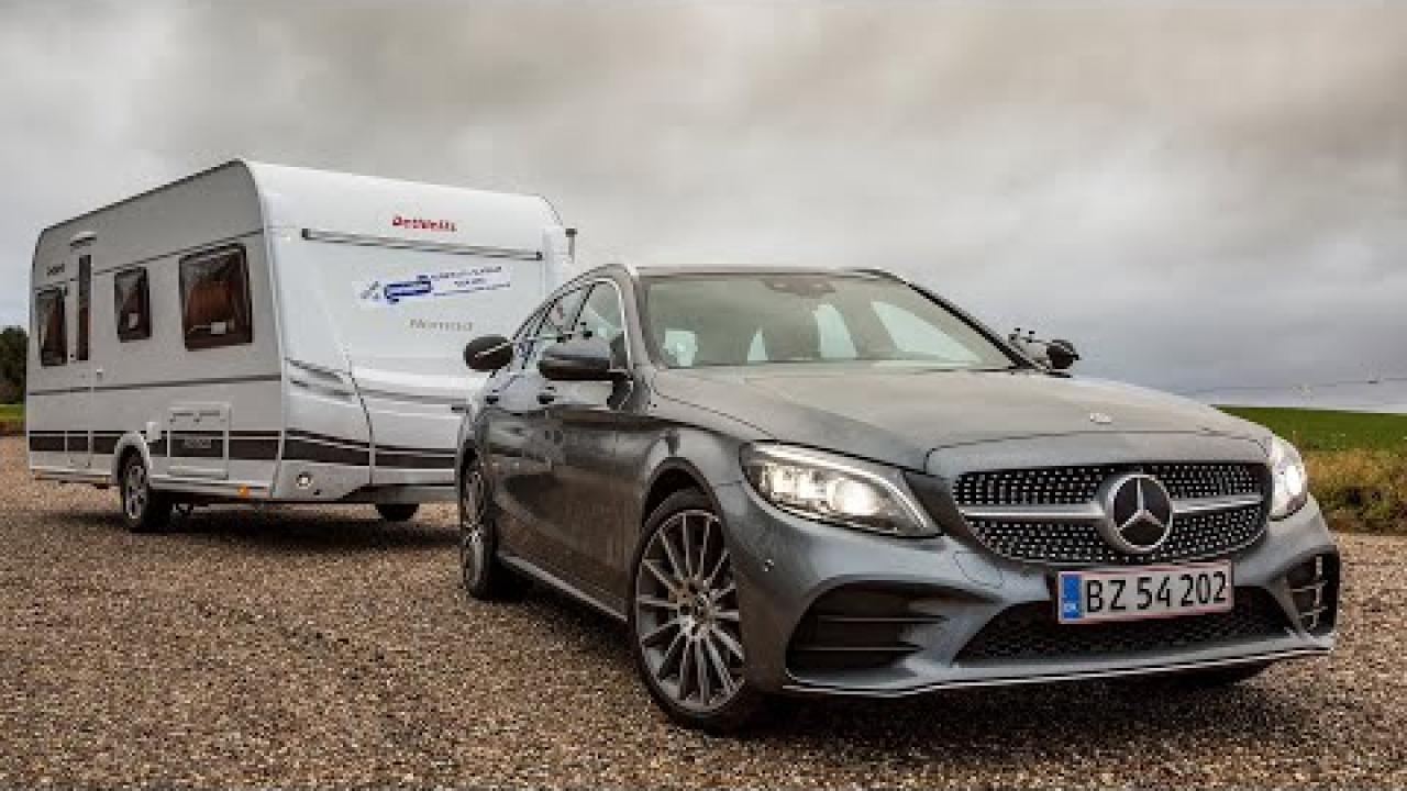 DCU tester Mercedes C220 som campingtrækker (2019-model)