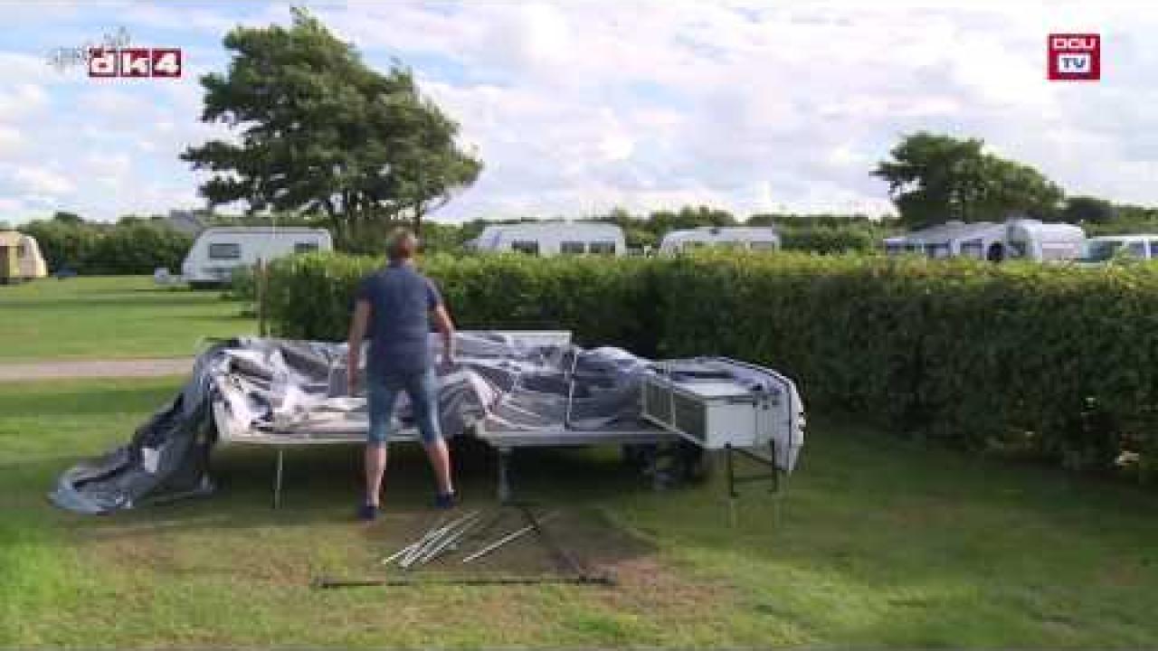 Campingferie på Fanø - Opsætning af Camp-let